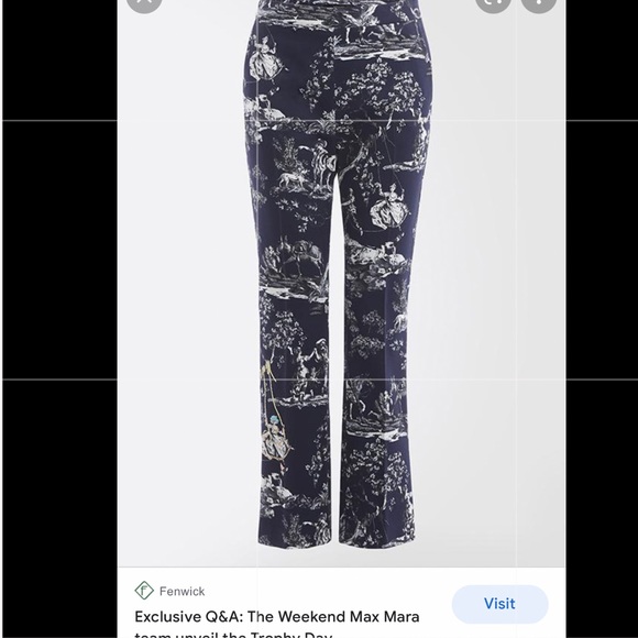 🤍💙Max Mara Adatto Trousers Ultramarine💙🤍 - Picture 6 of 8